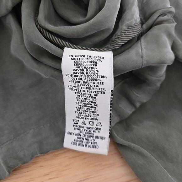 Anthropologie Marrakech‎ Drape Utility Lightweight Jacket Size Small Drawstring - Picture 4 of 11